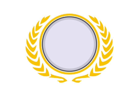vintage emblem graphic design style. basic shape for classic or retro logo.のイラスト素材