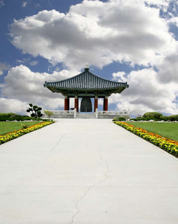 Beautiful nature background with Pagodaの写真素材