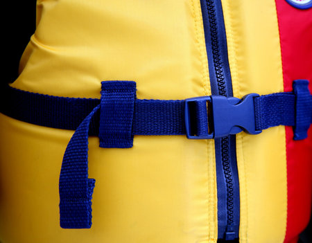 Life vest on a childの写真素材