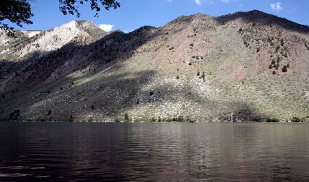 Person kayaking at North Lake in Californiaの写真素材