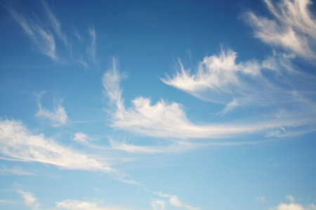 Gorgeous blue sky with pretty clouds