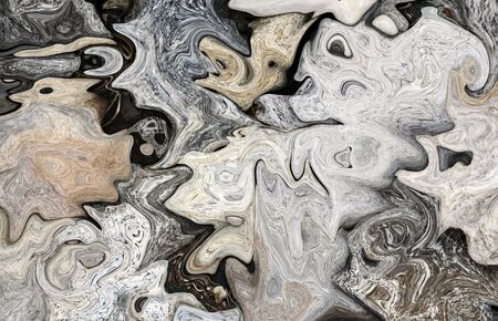 Abstract artwork with swirls including one that is shaped like a bird headの写真素材