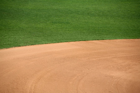 American baseball or softball in-field background