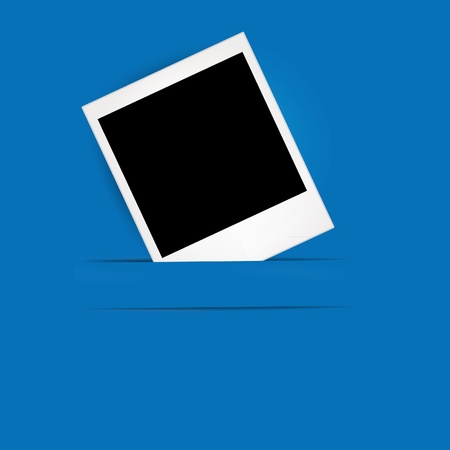 Photo Frame on the Blue Backgroundのイラスト素材