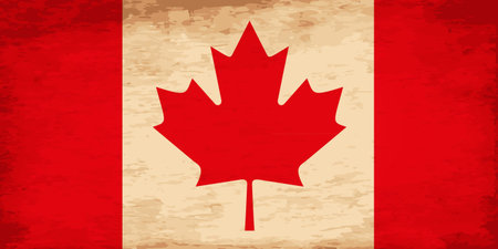 Grunge Flag of Canadaのイラスト素材