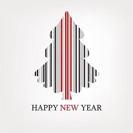 Christmas Tree Barcode Backgroundのイラスト素材