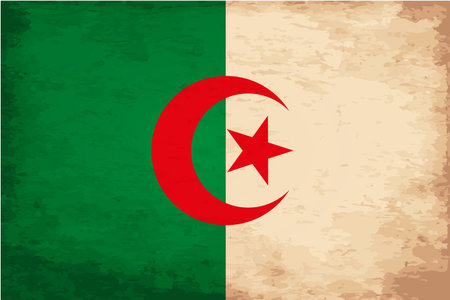 Grunge Flag of Algerianのイラスト素材