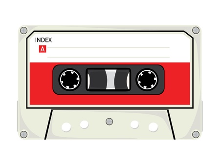 Audio Cassette Tapes Isolated on White Backgroundのイラスト素材