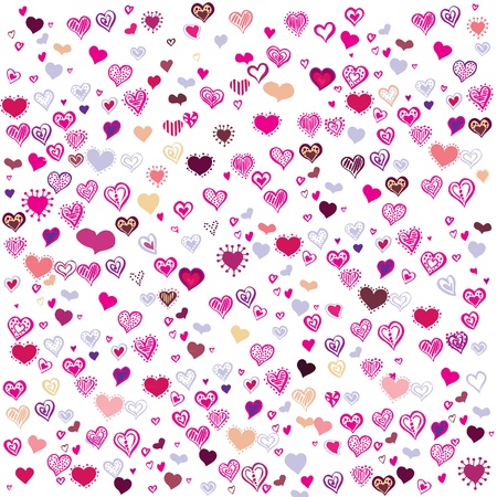 Purple Hearts Happy Valentine s Dayのイラスト素材