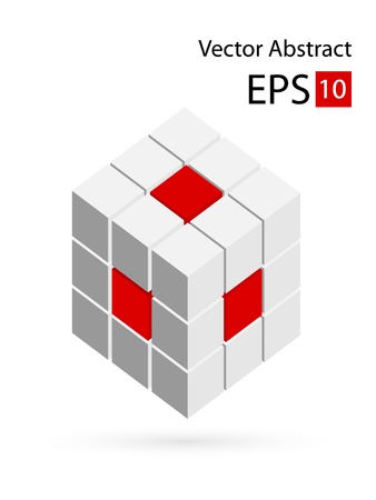 Vector 3d Cubes Abstract Backgroundのイラスト素材