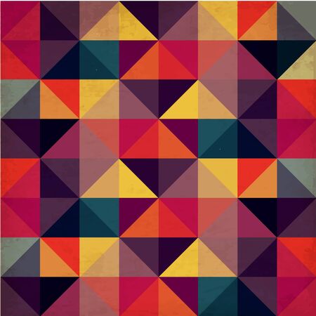 Grunge Colorful Seamless Pattern with Trianglesのイラスト素材