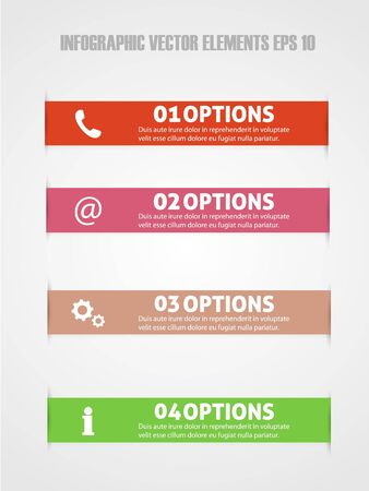 Modern Design template   can be used for info graphics   numbered banners   horizontal cutout lines   graphic or website layout vectorのイラスト素材