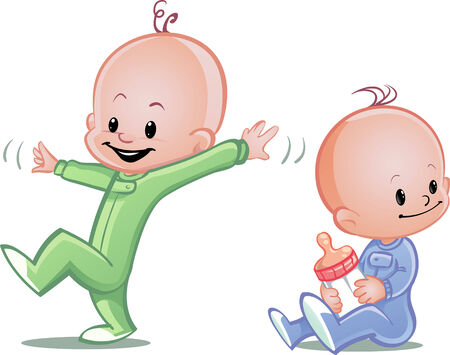  Baby s first steps Baby bottle のイラスト素材
