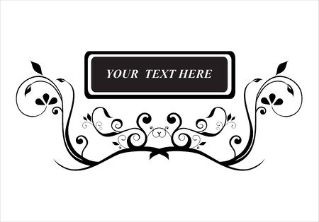 Floral vector with personal textのイラスト素材