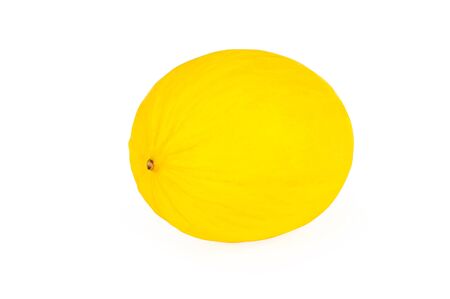 Yellow honeydew melon, on white backgroundの写真素材