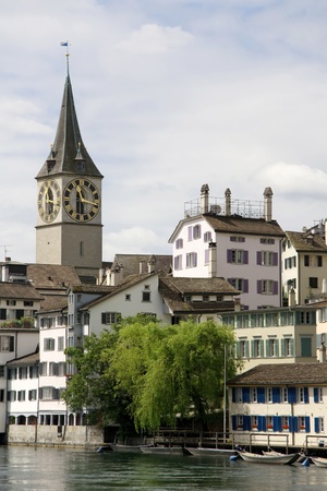 Landscape of Zurich city in center of Switzerlandの写真素材