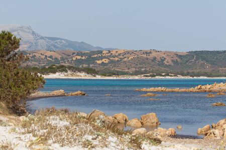 Amazing Sardinia Beach with crystal  and blue water on the coastsの写真素材