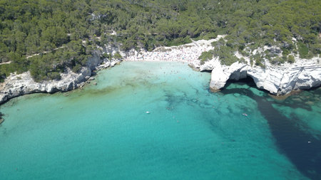 Amazing beach Aerial View in Menorca (Baleares)
