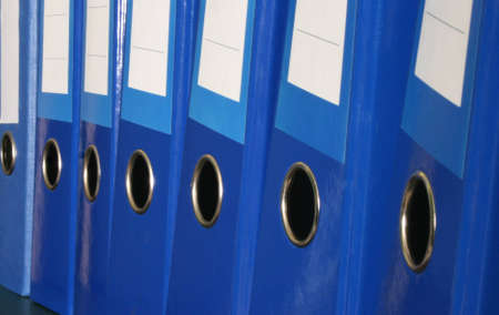 Blue A4 filesの写真素材