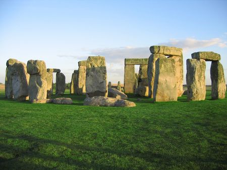 Stonehenge on a sunny dayの写真素材