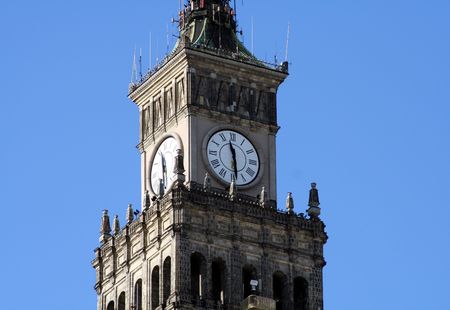 Warsaw's clocktower #2の写真素材