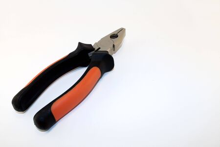 Common pliers with right-side copyspaceの写真素材