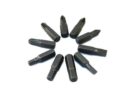 Circle of screwdriver bitsの写真素材