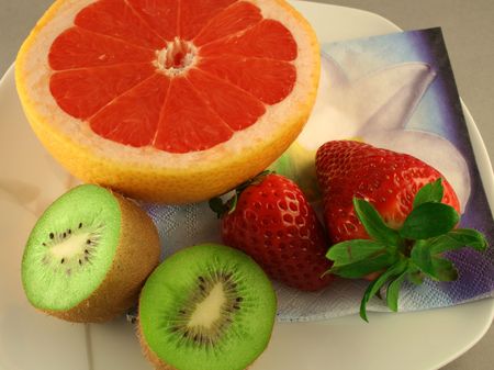 Close up of a healthy breakfast plateの写真素材