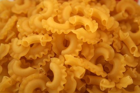 Pile of ribbon pastaの写真素材