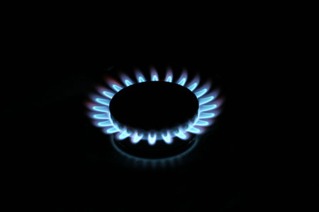 Natural gas flame