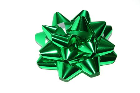 Isolated gift foil ribbonの写真素材