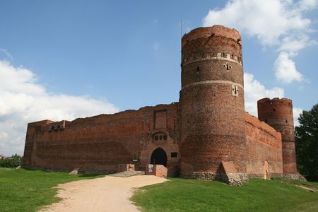 Medieval royal castle in Ciechanowの写真素材
