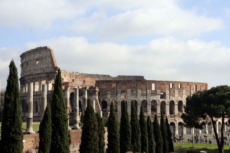 Il Colosseo also known as Flavian Amphitheatre: Rome's famous landmarkの写真素材
