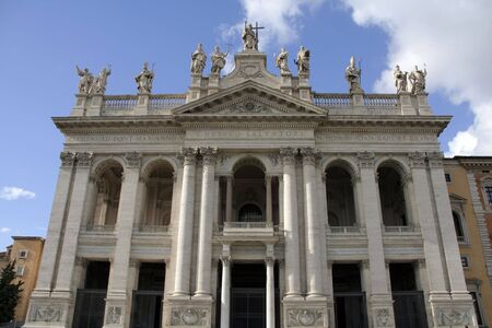 Basilica di San Giovanni in Laterano in Rome the official ecclesiastical seat of the pope and a major tourist attractionの写真素材
