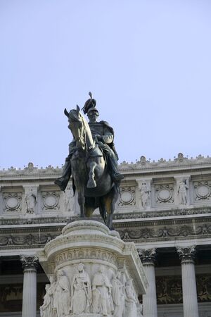 Monument of Vittorio Emanuele II at Piazza Venezia in Romeの写真素材