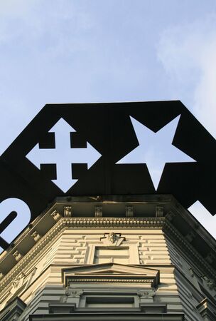 Budapest's museum, House of Terror (Terror Haza), remembering regimes of the fascists and the communistsの写真素材