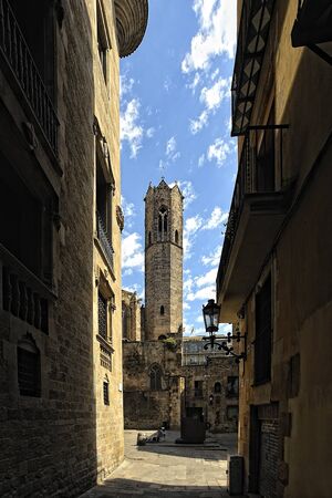 The gothic quarter of Barcelonaの写真素材