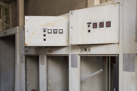 What remains of an electrical panelのeditorial素材