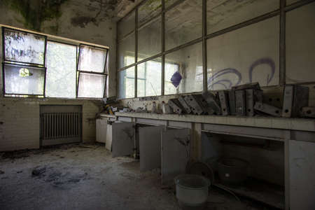Details of an abandoned laboratoryのeditorial素材