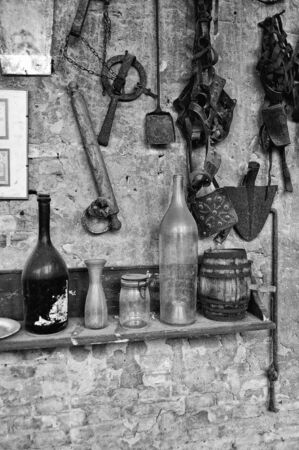 Ancient objects in a medieval villageの写真素材