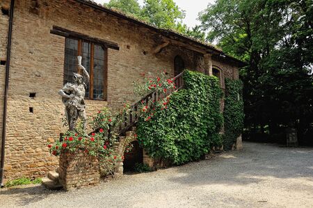 A beautiful tour in Grazzano Viscontiの写真素材