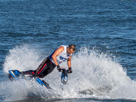 Olbia, Italy - June 02 - 2019 Aquabike world Championship grand prix of Italyのeditorial素材