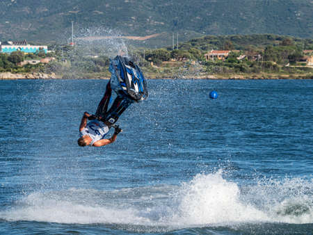 Olbia, Italy - June 02 - 2019 Aquabike world Championship grand prix of Italyのeditorial素材