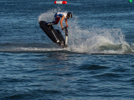Olbia, Italy - June 02 - 2019 Aquabike world Championship grand prix of Italyのeditorial素材