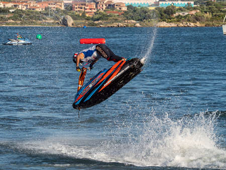 Olbia, Italy - June 02 - 2019 Aquabike world Championship grand prix of Italyのeditorial素材