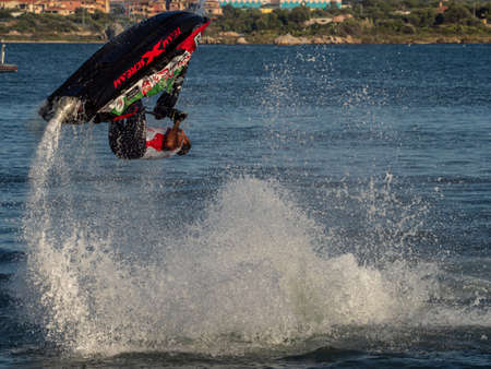 Olbia, Italy - June 02 - 2019 Aquabike world Championship grand prix of Italyのeditorial素材