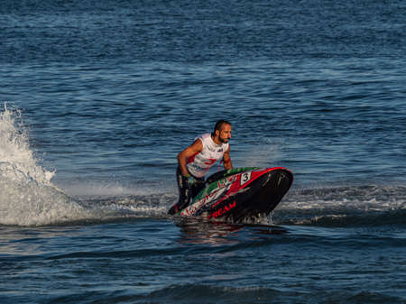 Olbia, Italy - June 02 - 2019 Aquabike world Championship grand prix of Italyのeditorial素材