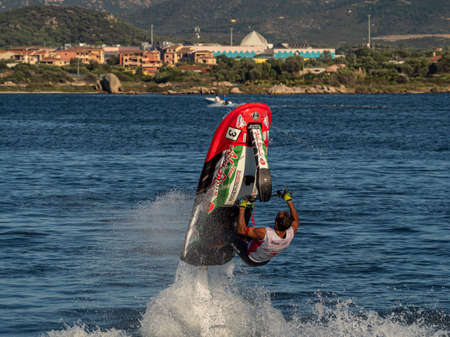 Olbia, Italy - June 02 - 2019 Aquabike world Championship grand prix of Italyのeditorial素材