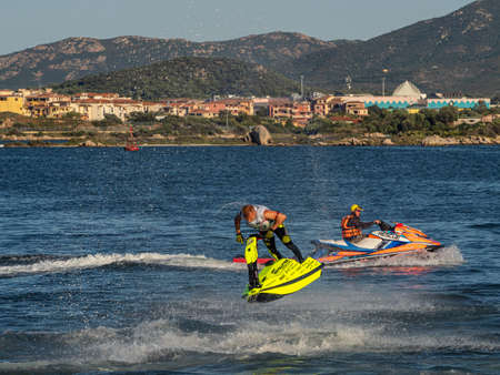 Olbia, Italy - June 02 - 2019 Aquabike world Championship grand prix of Italyのeditorial素材
