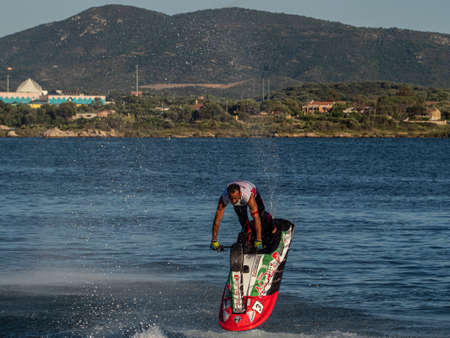 Olbia, Italy - June 02 - 2019 Aquabike world Championship grand prix of Italyのeditorial素材